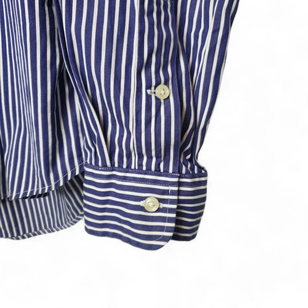 Polo by Ralph Lauren Shirt Men's Pinstripe Button Down Office Color Pony M